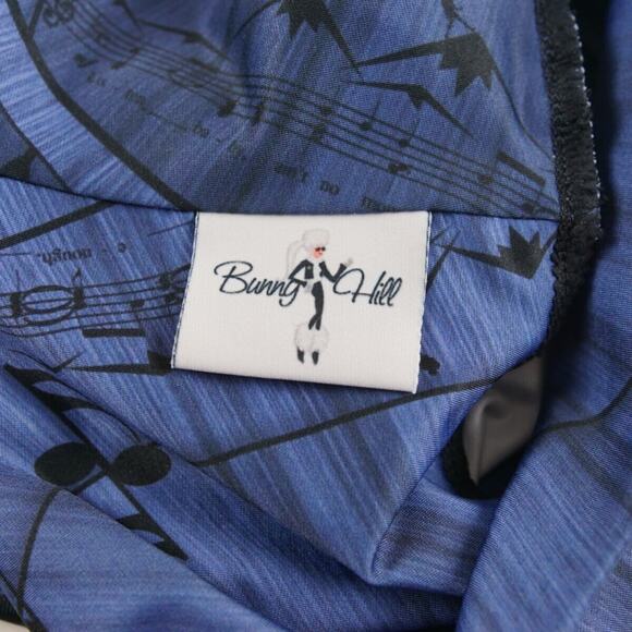 Bunny Hill Activewear Musical Note Printed Leggings Womens Blue Sz S - Picture 5 of 7